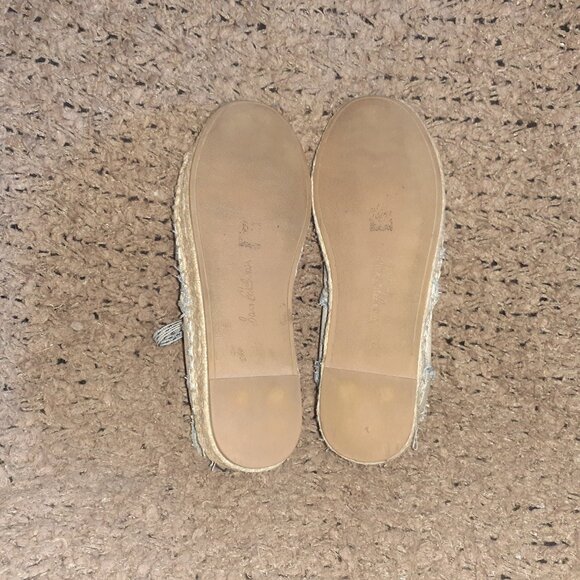 SAM EDELMAN-Carleigh Blue Chambray Denim Lace Up Espadrilles-Sz 8-Excellent - Picture 7 of 7